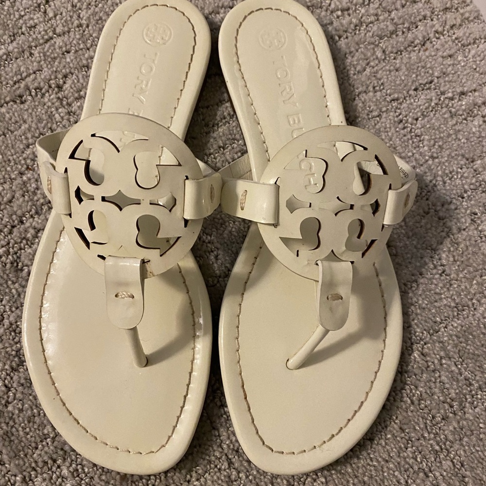 Tory Burch miller patent leather sandals. Size 7